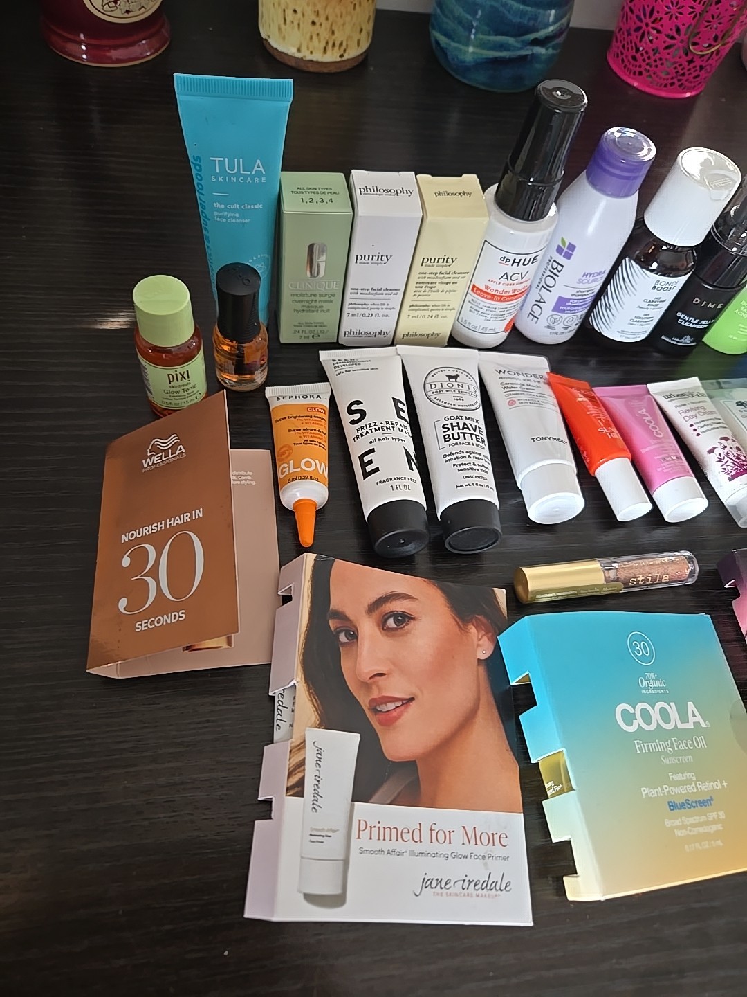 Lot of 30+ Deluxe / Travel Size Hair, Skin Care, Makeup Beauty Product Samples