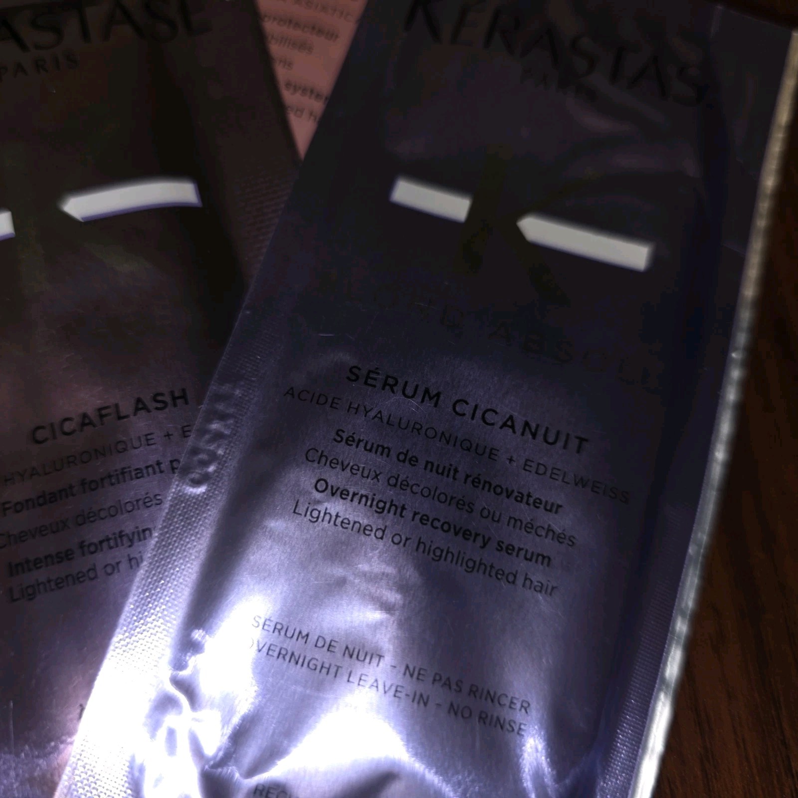 KERASTASE BLOND ASOLU SAMPLE Packet LOT WITH MAKEUP BAG