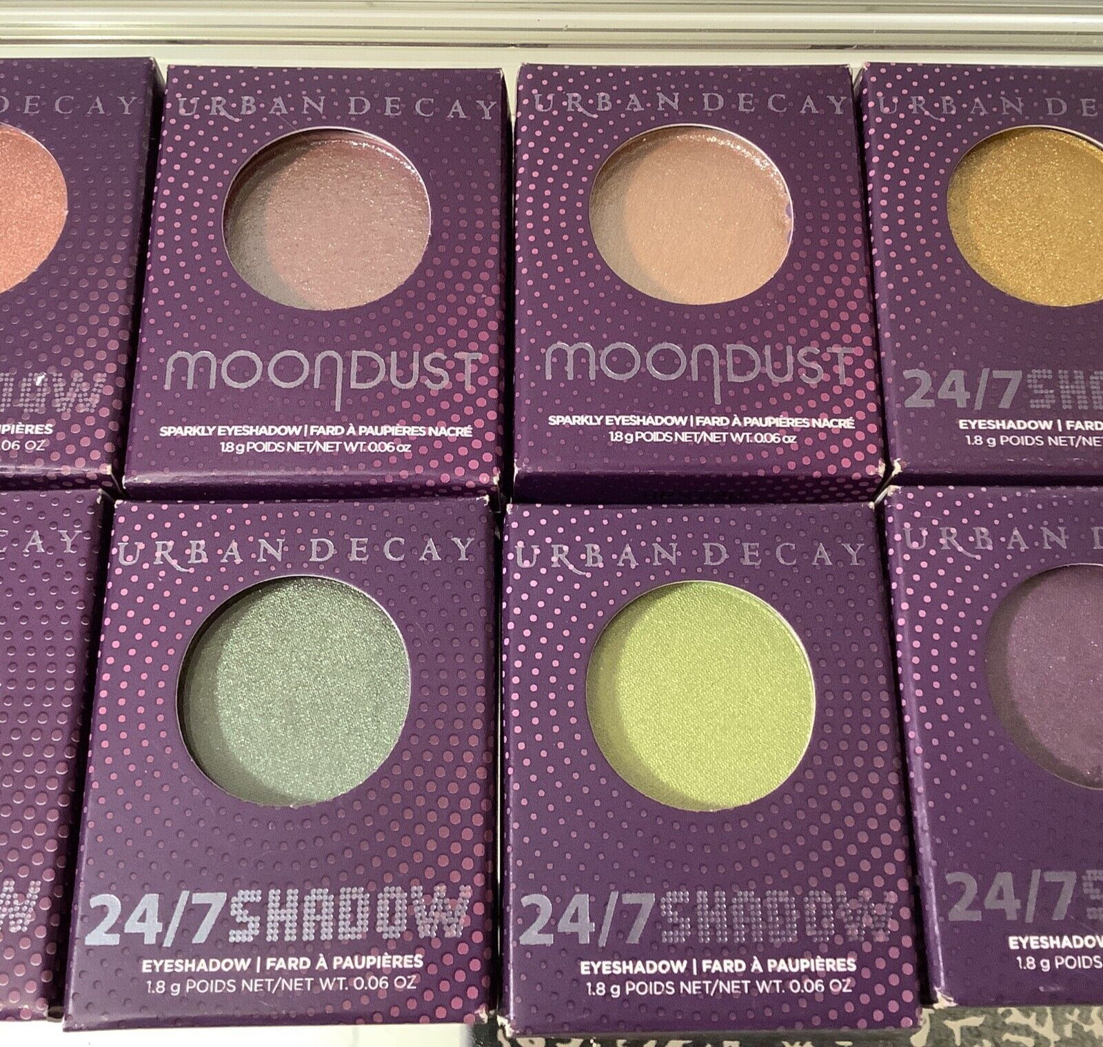 Urban Decay Eyeshadow Lot of 14 Shades- NIP -NRFB & 6Pc Beauty Set w/Mirror Tray