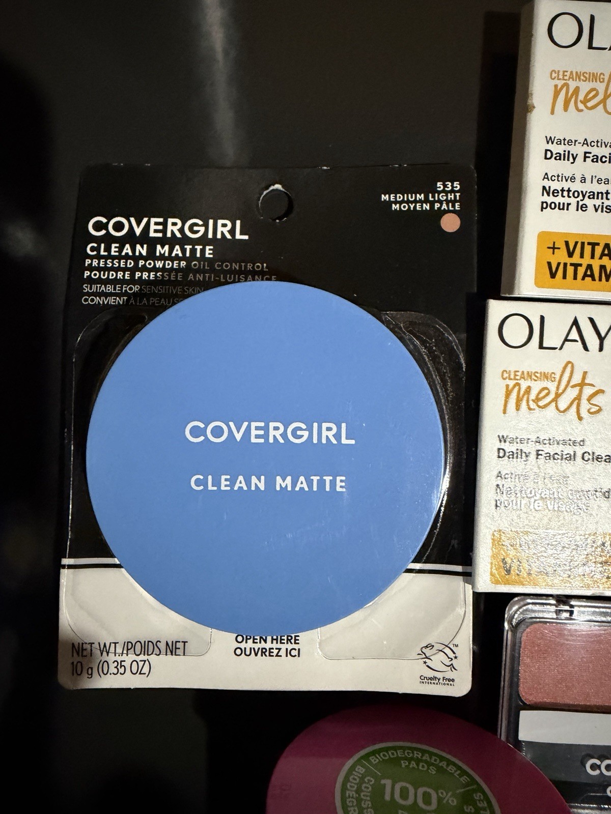 Assorted Lot of 10: Covergirl Clean Matte Powder, Cheekers Blush, Olay Melts