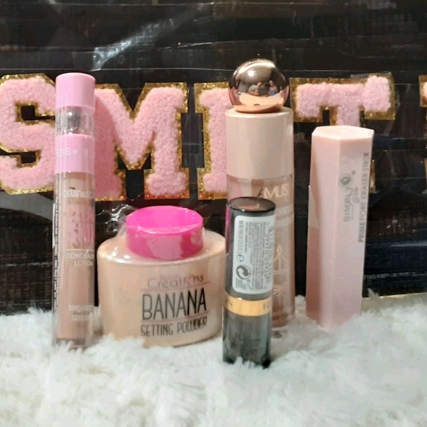 Assorted Full Size Makeup Lot Banana Setting Powder Concealer Lipstick Lip Gloss