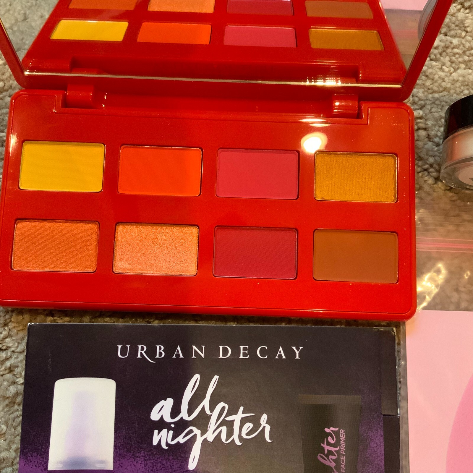 7x makeup sample Urban Decay Caliente Beauty Blender Dermablend lashes mini NEW