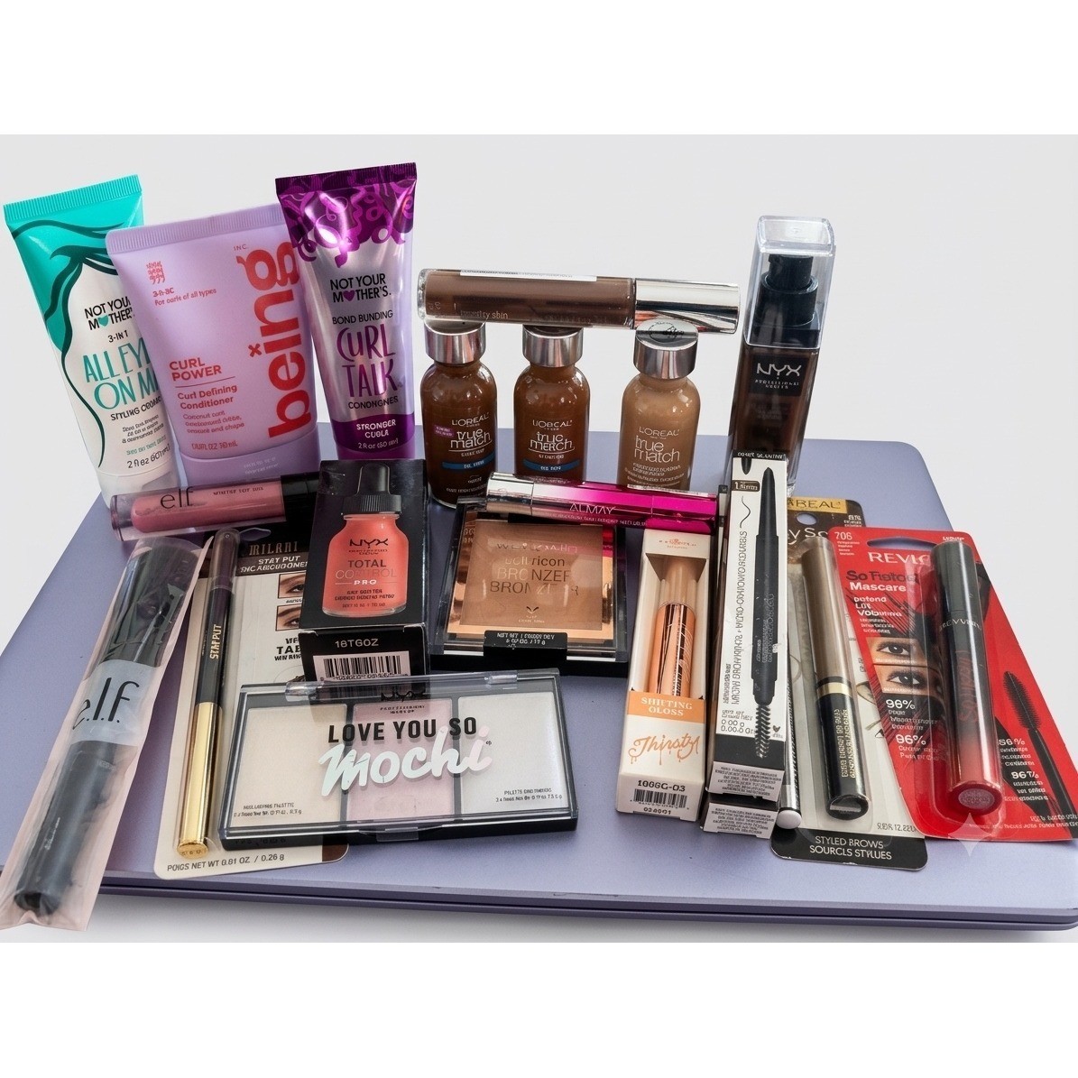 Huge Makeup Hair Care Bundle NYX L’Oreal Revlon Not Your Mother’s 21pc Set NEW
