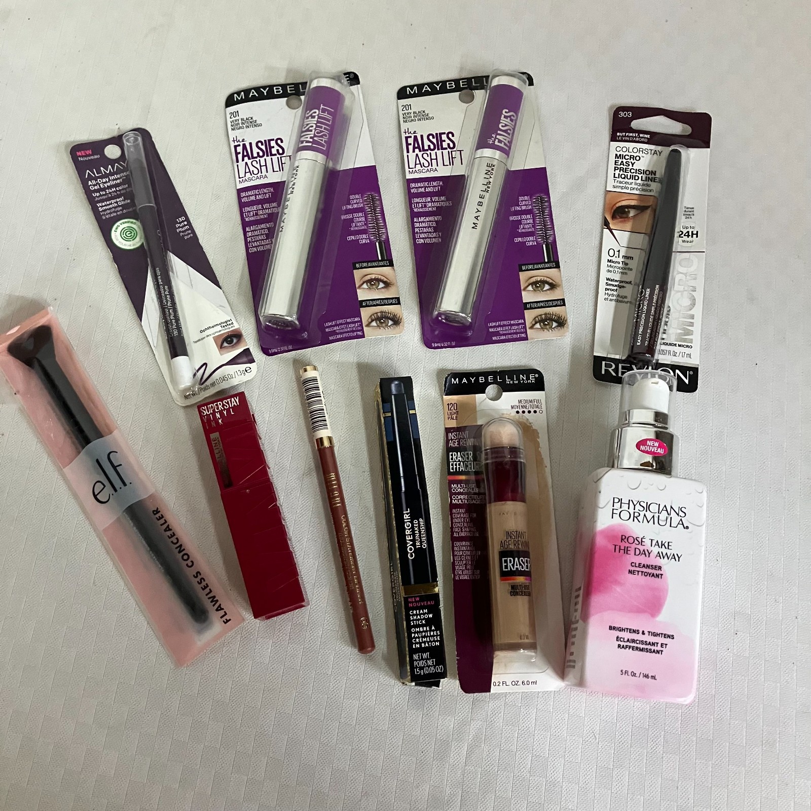Maybelline Revlon Almay e.l.f. Physicians Formula 10 Makeup Lot NEW Sealed