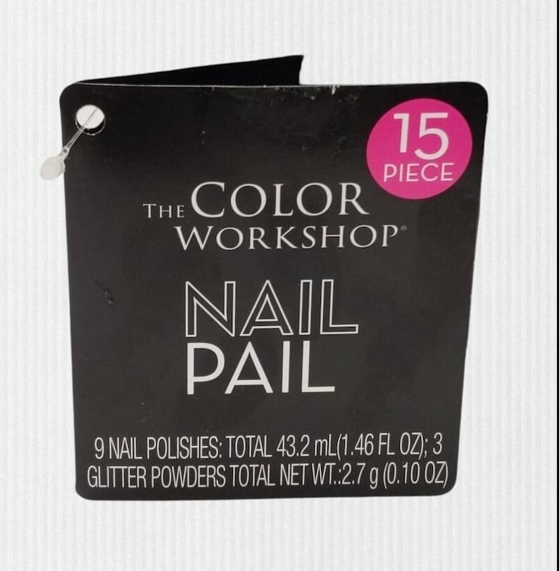 The Color Workshop Nail Pail 15 Piece Nail Polish Gift Set Brand New