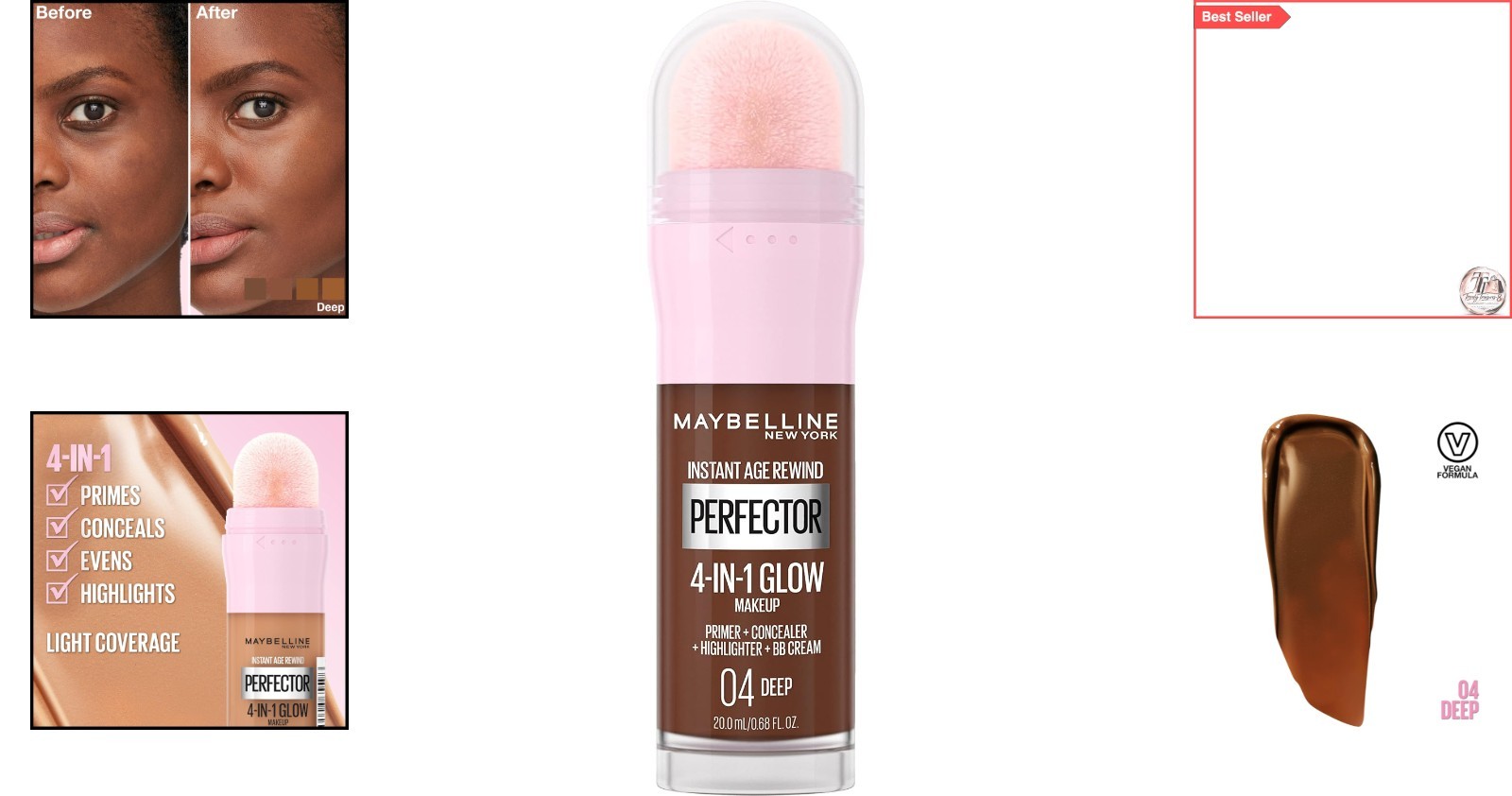 Instant Age Rewind 4-in-1 Glow Makeup for Deep Skin