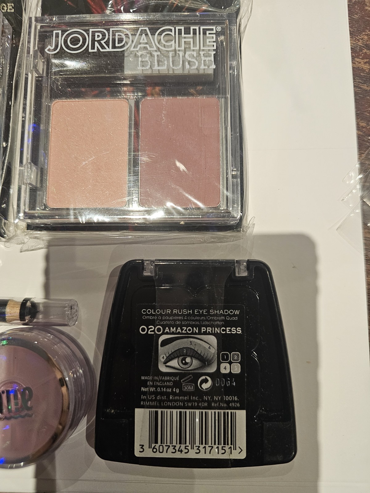 Assorted Makeup Lot 9 Pcs Jane Rimmel Jordache Eyeliner Lip Gloss Blush