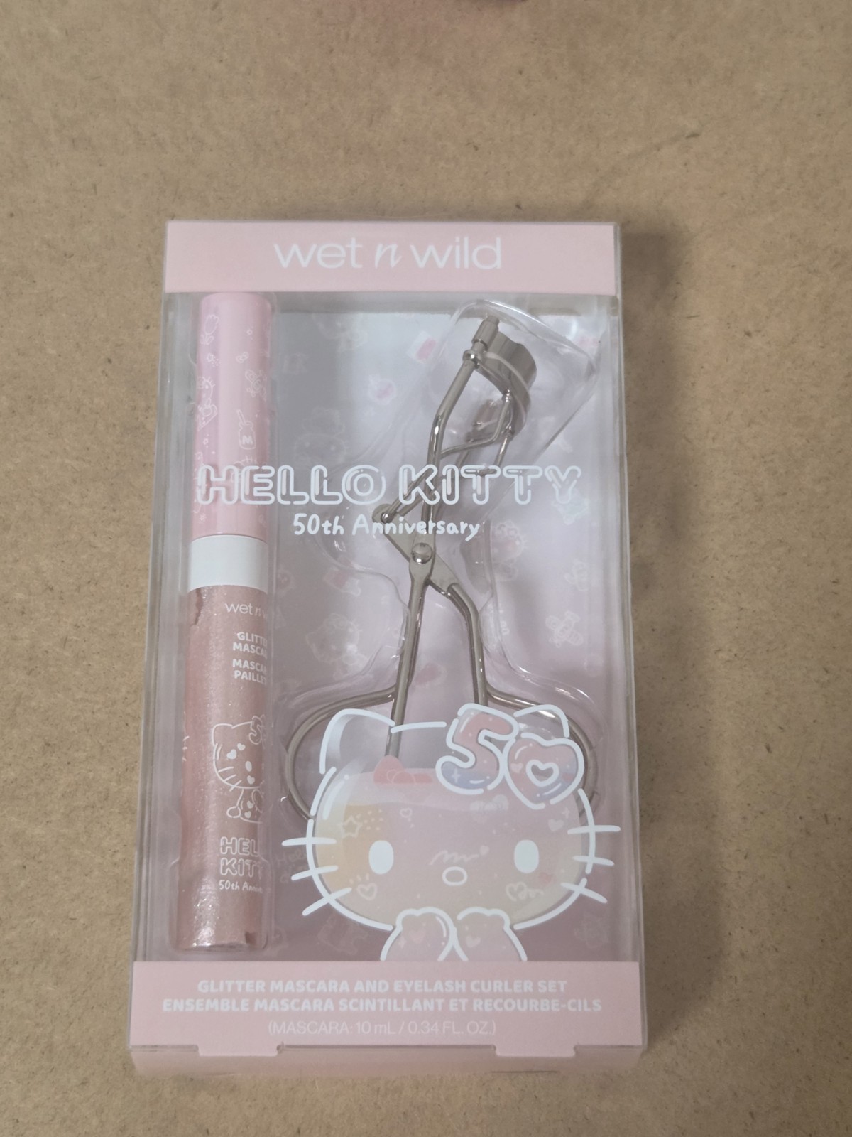NEW 5 Pc Hello Kitty Makeup + Hair Brush LOT Creme Shop Wet N Wild Wet Brush