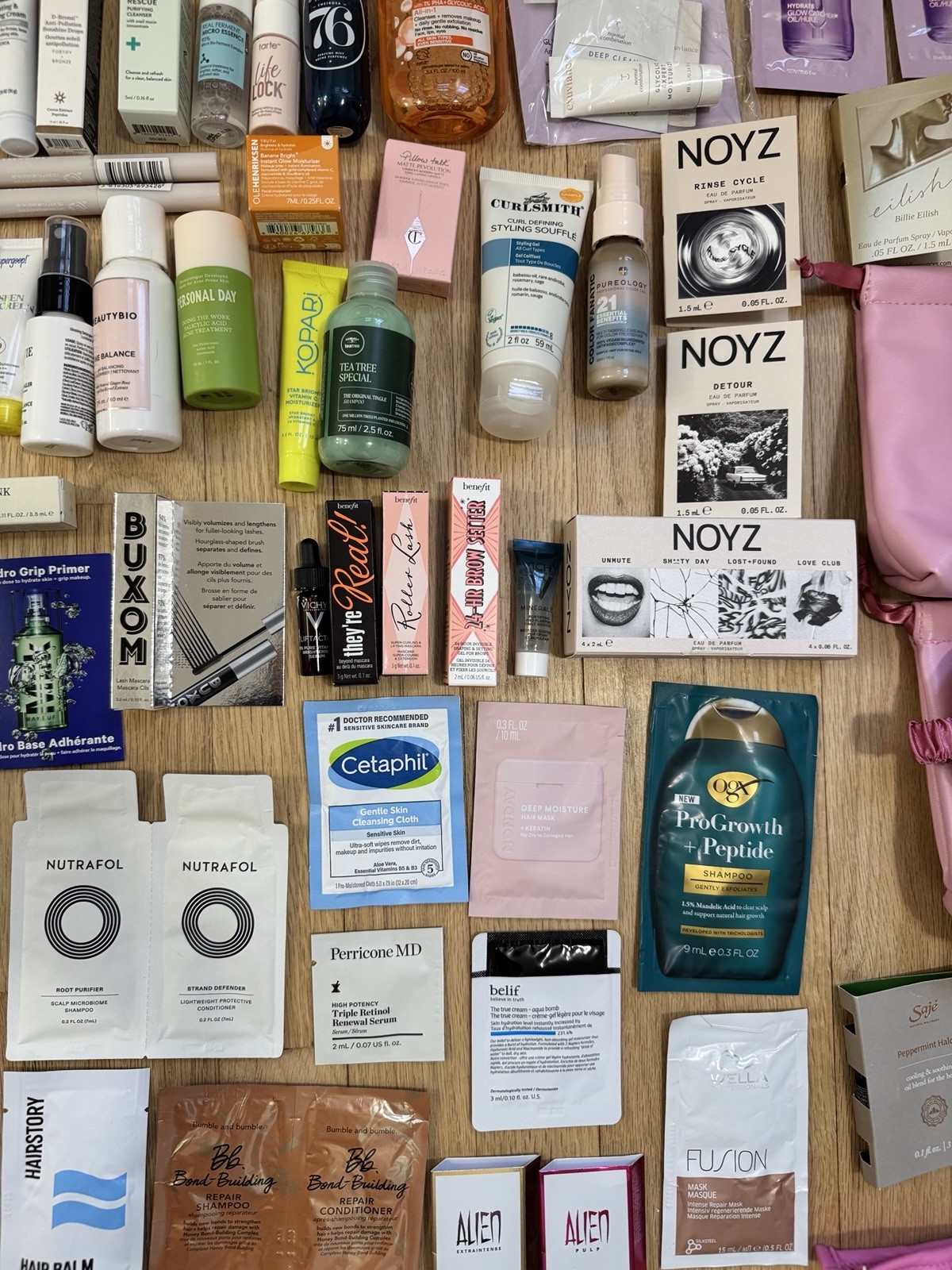 High End Skincare Beauty Cosmetics Makeup Perfume Hair Sample Packets Lot 9 Lbs!