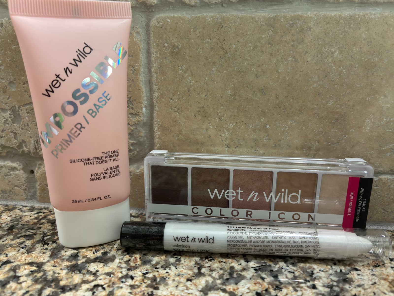 Wet n Wild Primer, Multistick in M of Pearl & Color Icon shadow see desc. below
