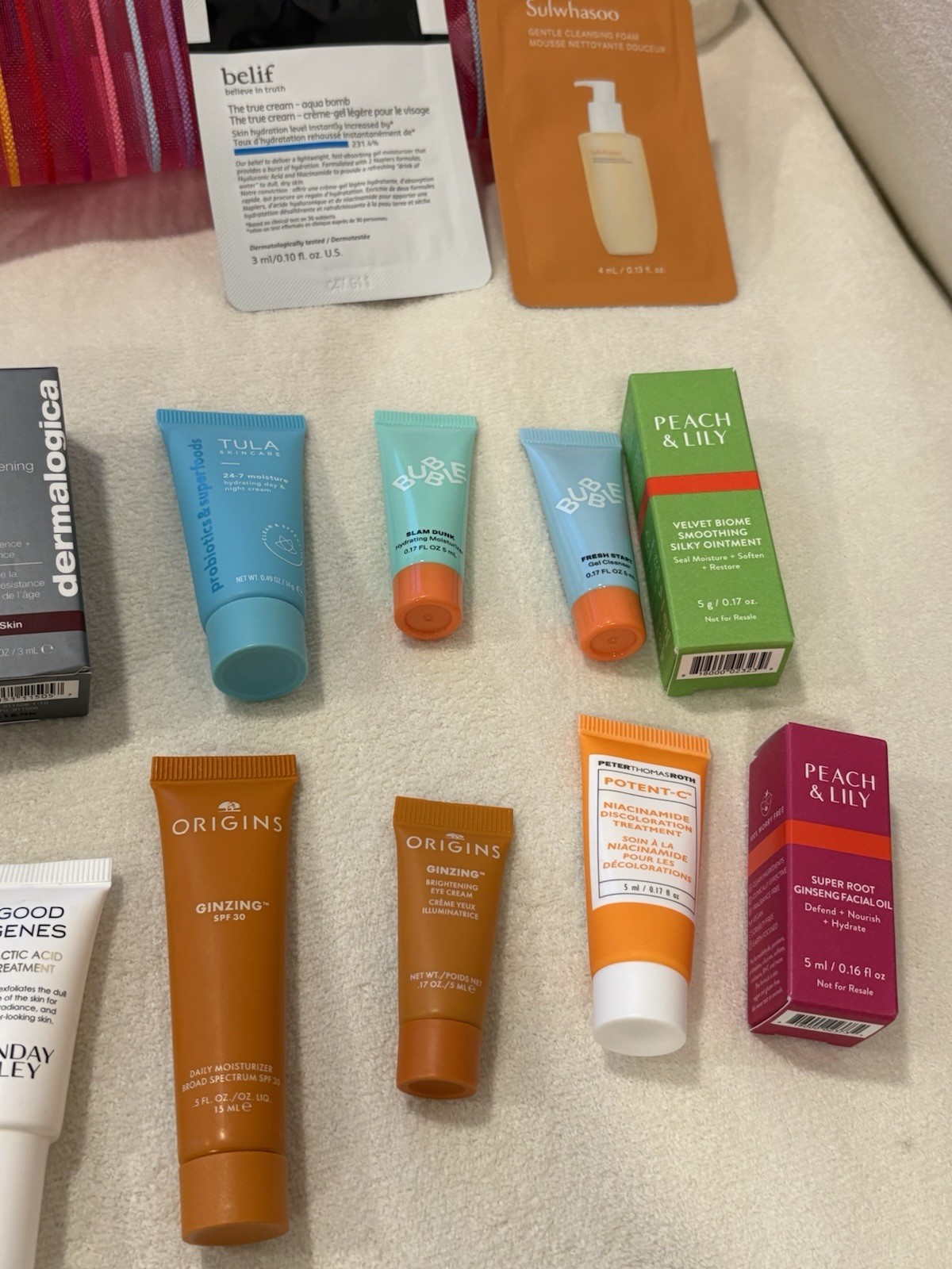 15-Pieces Ulta Sample Travel Size Night Cream Moisturizer Cleanser Makeup Bag