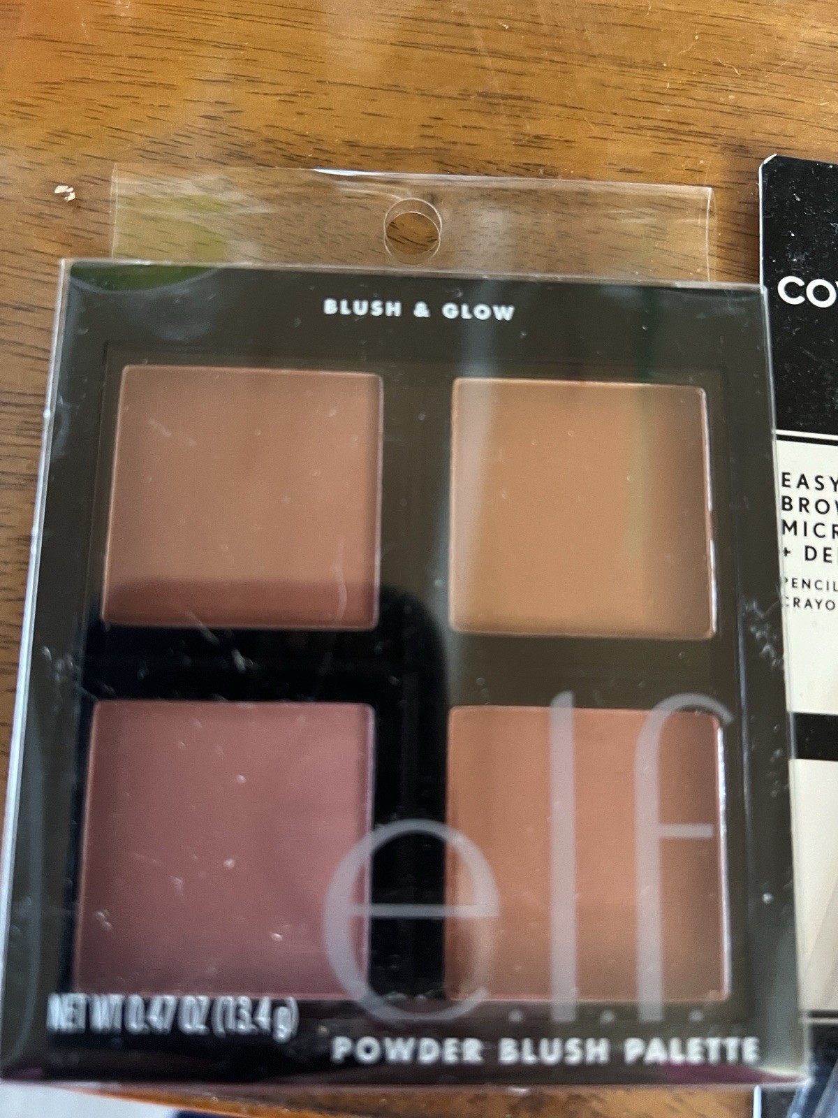Covergirl Brow Pencils 506/500, Revlon So Fierce Mascara 760, e.l.f. Palette