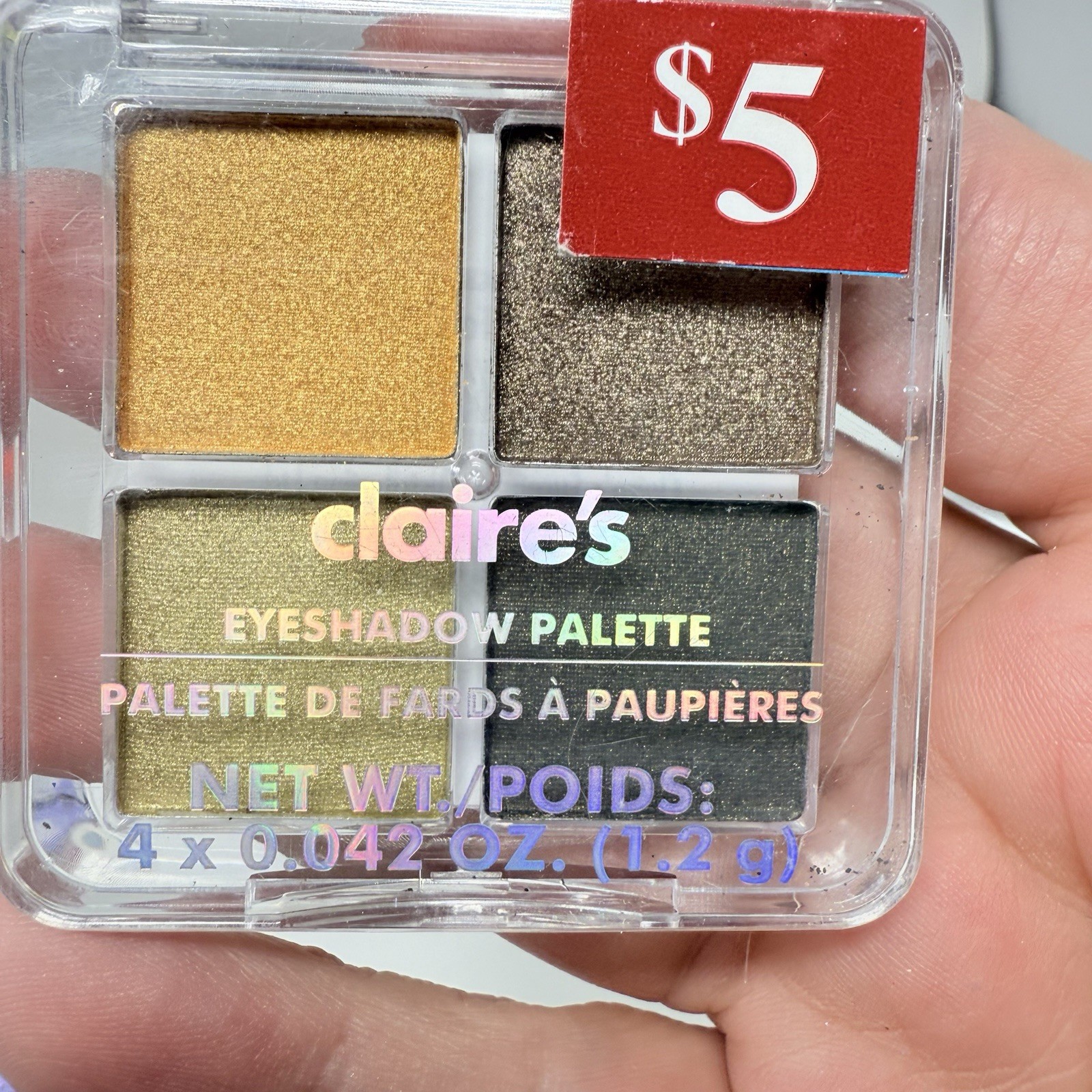 Claire’s Lot Makeup Glass Eyeshadow Pallet Nail Polish Glow In Dark Keychain