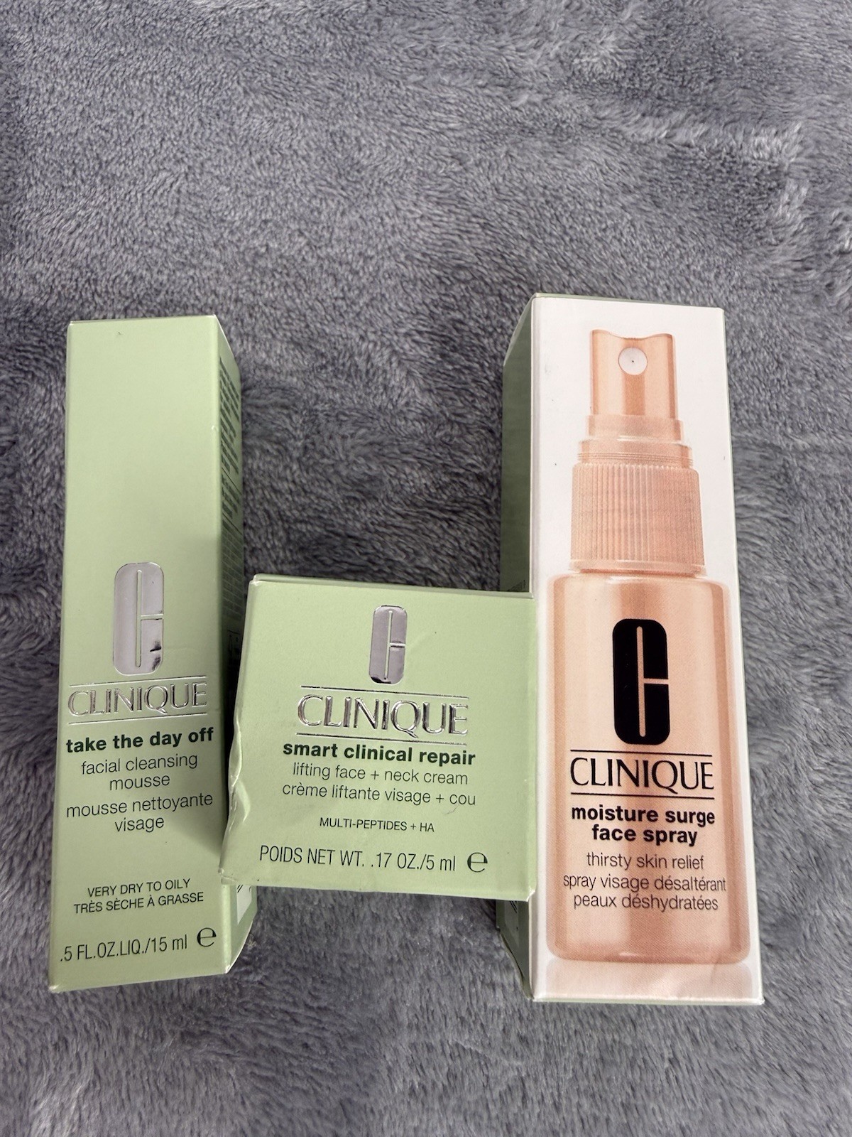 NEW Clinique Eminence Mario Badescu Skincare Lot Sample Size In Clear Travel Bag