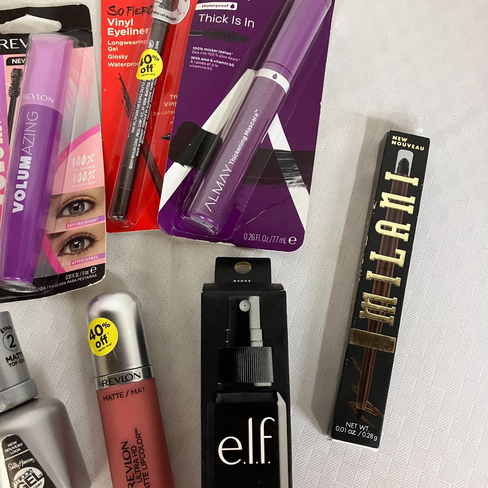Revlon Almay Mascara Eyeliner Lip Gloss Setting Spray Lot of 10 Drugstore Makeup