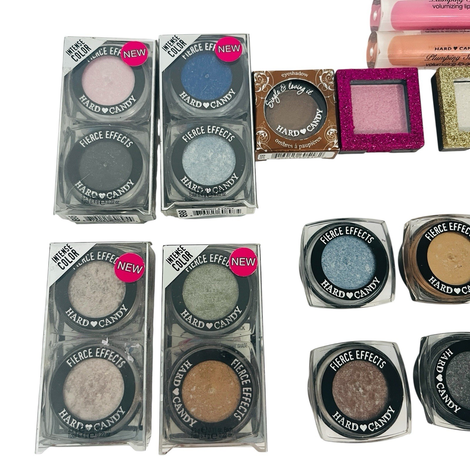 Hard Candy New Sealed Eye Shadow and Plumping Serum Lip Gloss Lot