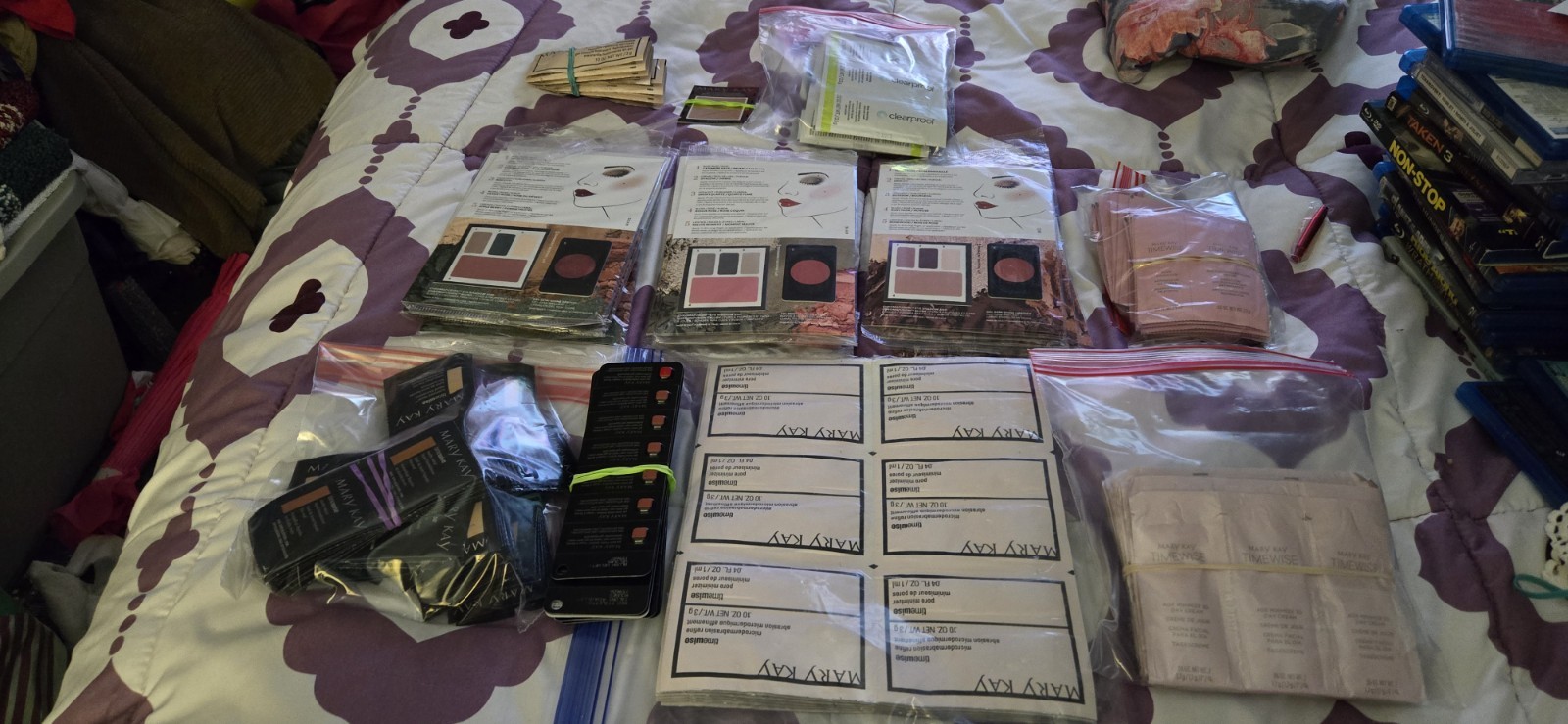Mary Kay Lot of Assorted Samples Lines of Makeup, Timewise & Cleaners B14