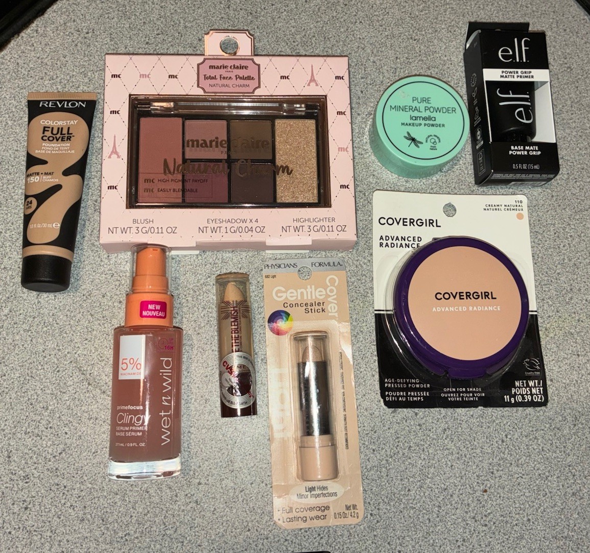 Marie Claire, Revlon, Wet N Wild, Elf, Face Makeup Lot Of 8 Pieces New Sealed
