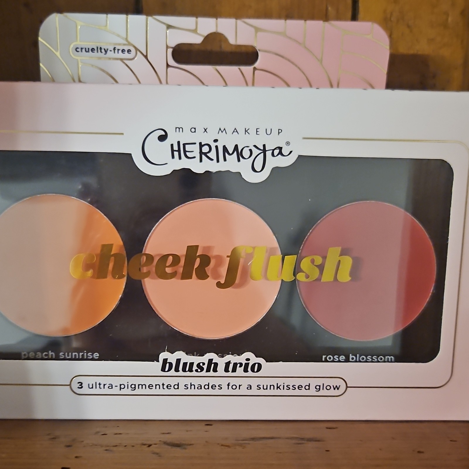 Cherimoya + The Crème Shop Cruelty-Free Makeup Lot: Blush Trio, Balm, Mascara