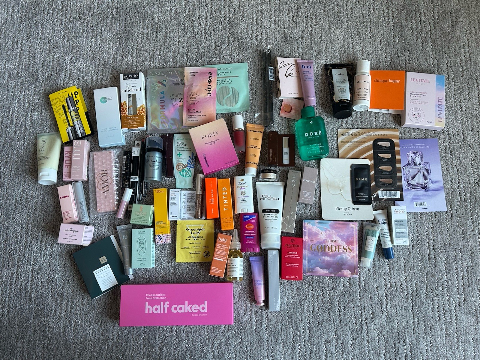 63+ Piece Lot Makeup Haircare Fragrance Skincare Samples & Full Sizes NEW