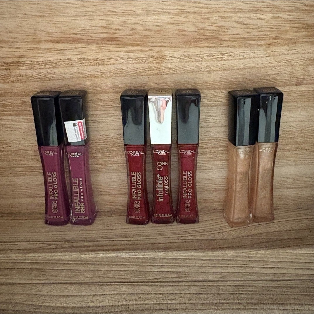 L’Oréal Infallible Pro Gloss Bundle – 7 New Lip Glosses (Discontinued Shades)