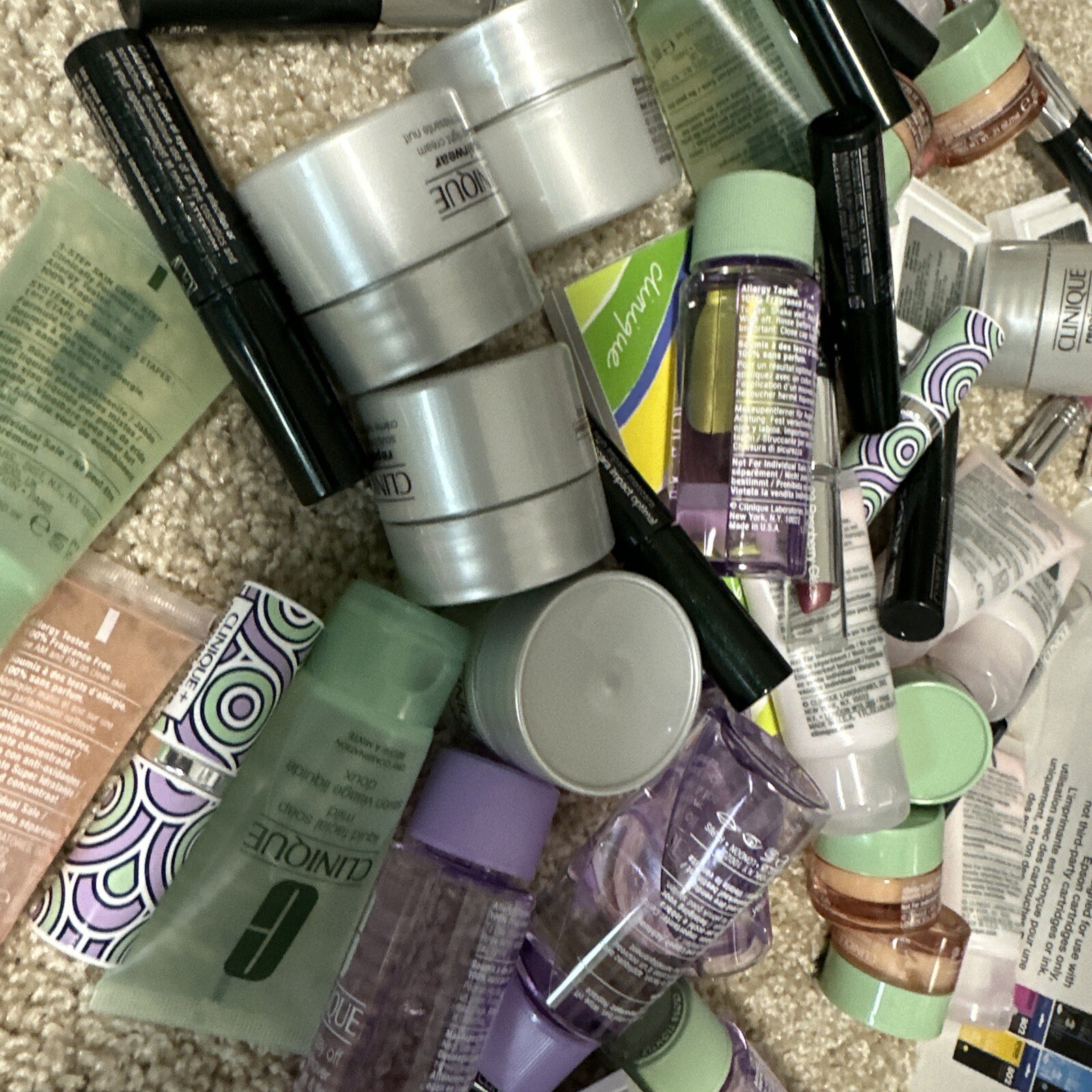 Huge Lot Of 60 Pieces Clinique & Estee Lauder Full, Travel And Sample Size