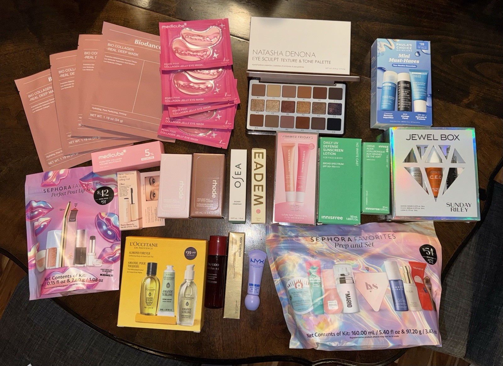 Huge Makeup & Skincare Bundle RHODE Natasha Palette Sephora Favorites Luxury Lot