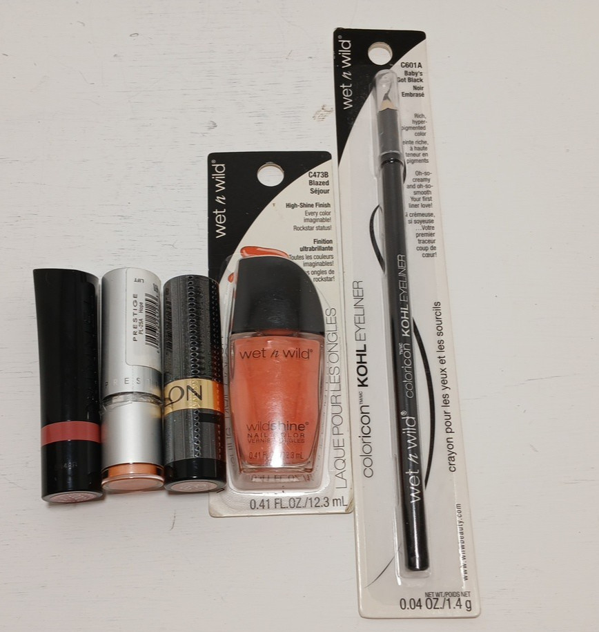 Maybelline Rimmel Prestige Wet n Wild Lipstick Eye Nail Makeup Lot