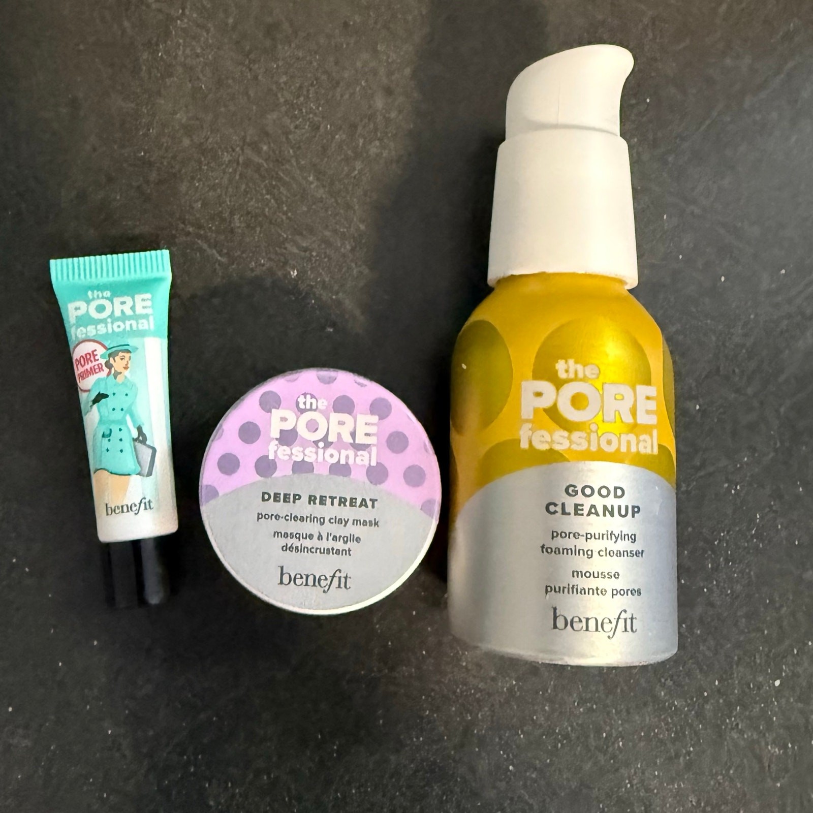 Benefits Lil Pore Presents Pore-Fessional Primer, Good Cleanup, & Deep Retreat