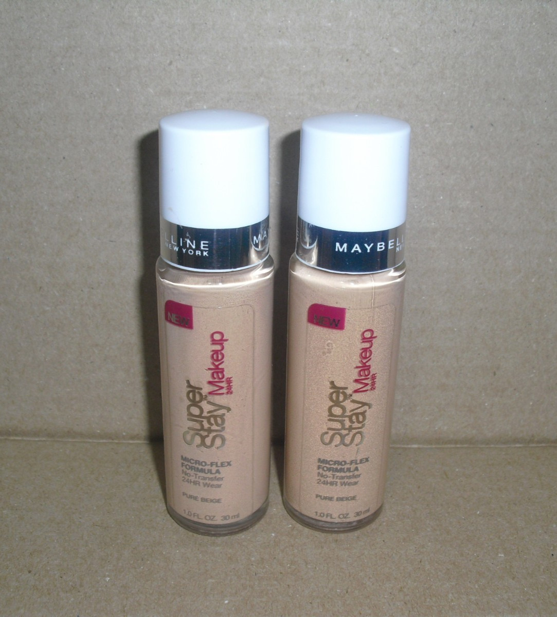 NEW Lot of 2 Maybelline New York Super Stay Micro Flex Formula 24 hr PURE BEIGE