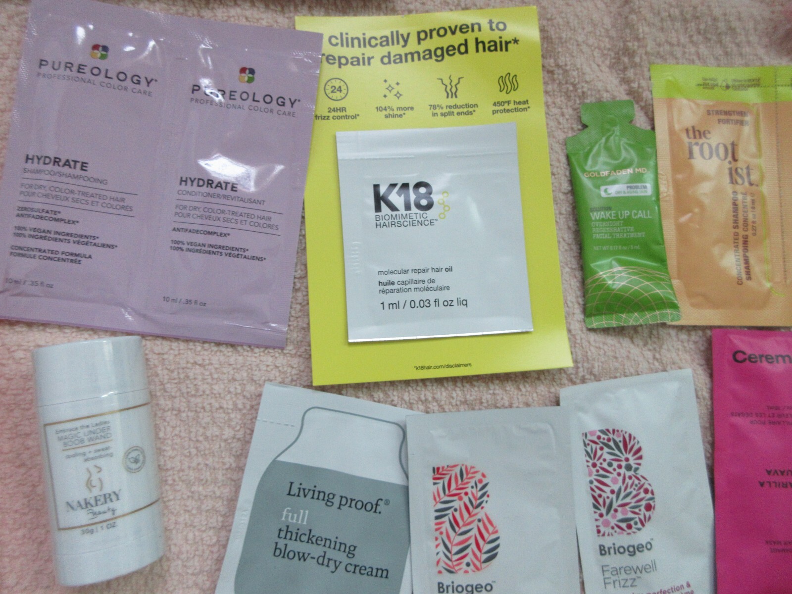MEGA SIZED LOT OF 37 BEAUTY SAMPLES NAKERY, DIOR, HAIR, FOUNDATION SKINCARE