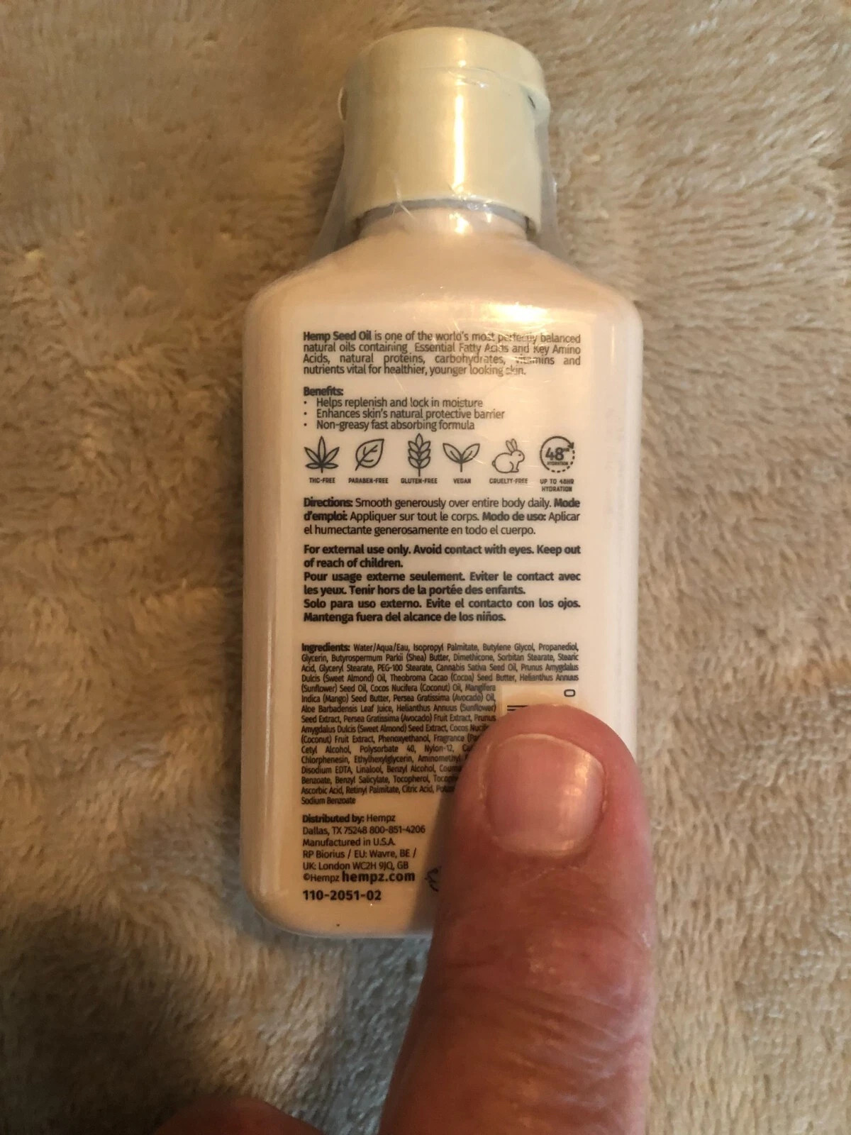 Hempz Smoothing Herbal Body Moisturizer,Koa & Sweet Almond, 2.25 oz – Hydrating