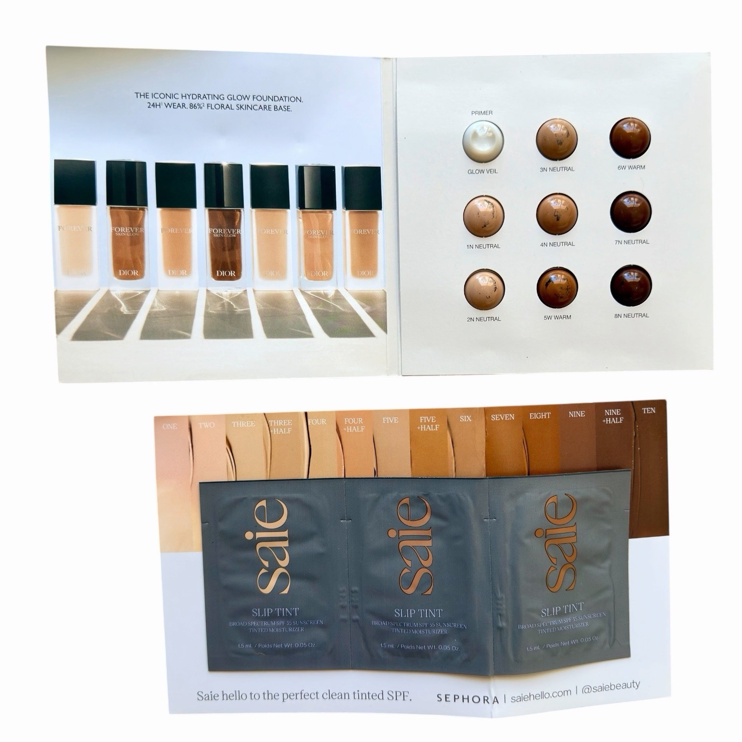 GIANT Lot of 71 Luxury Beauty Samples Skincare Make Up Perfume + Cosmetic Bag
