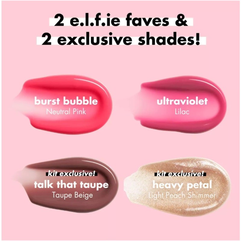 e.l.f. Glow Reviver Plumping Lip Oil Kit (4 lip oils) – NEW in box