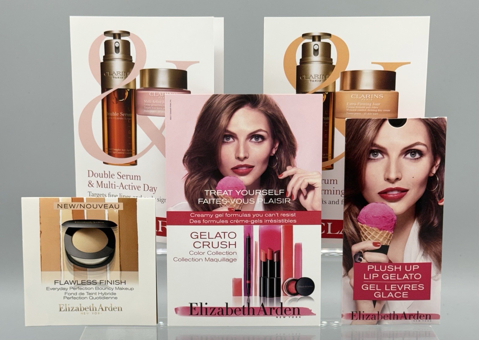 LOT OF 9 – MIXED PROFUSION COSMETICS/ELIZABETH ARDEN/CLARINS BEAUTY PRODUCTS