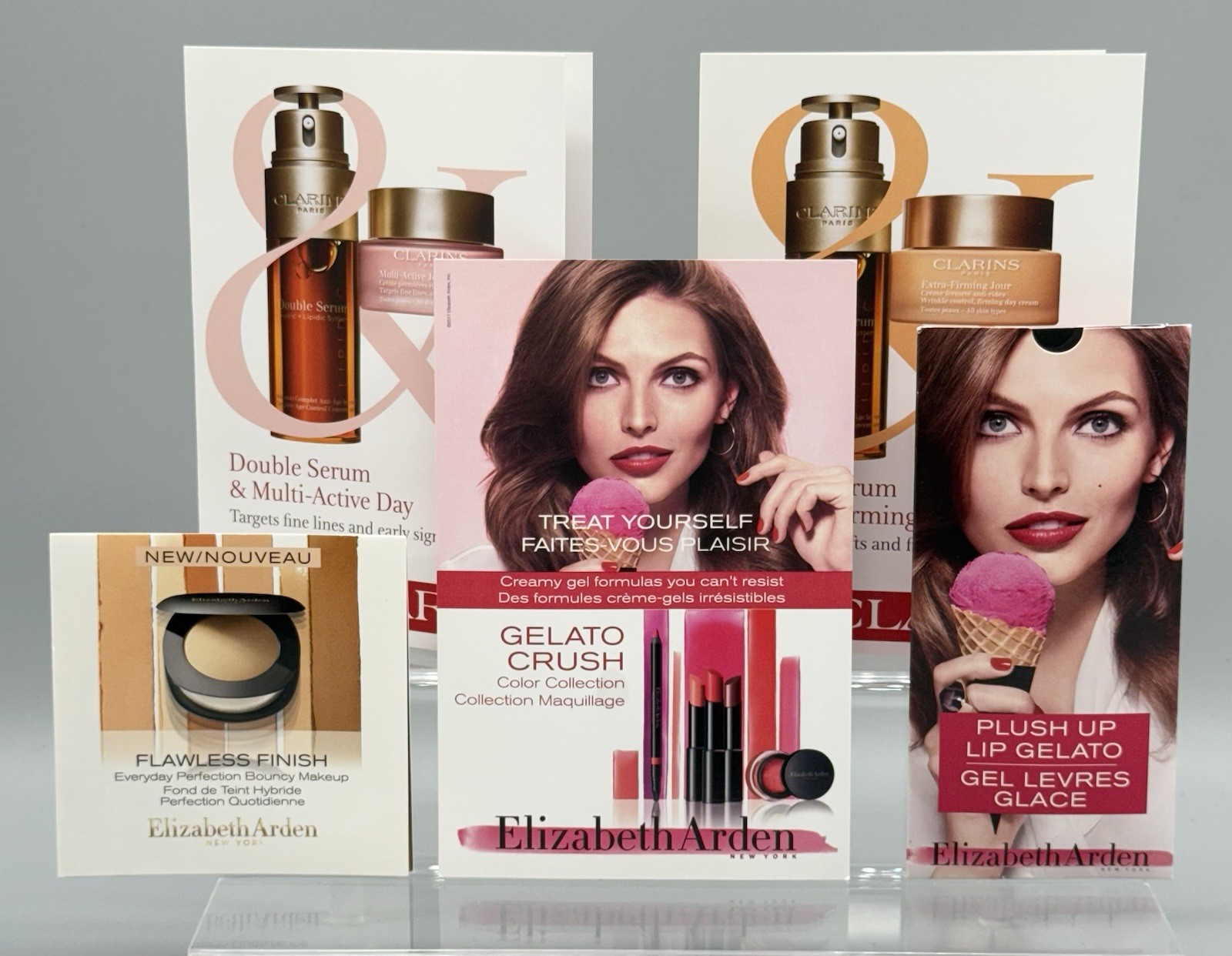 LOT OF 9 – MIXED PROFUSION COSMETICS/ELIZABETH ARDEN/CLARINS BEAUTY PRODUCTS