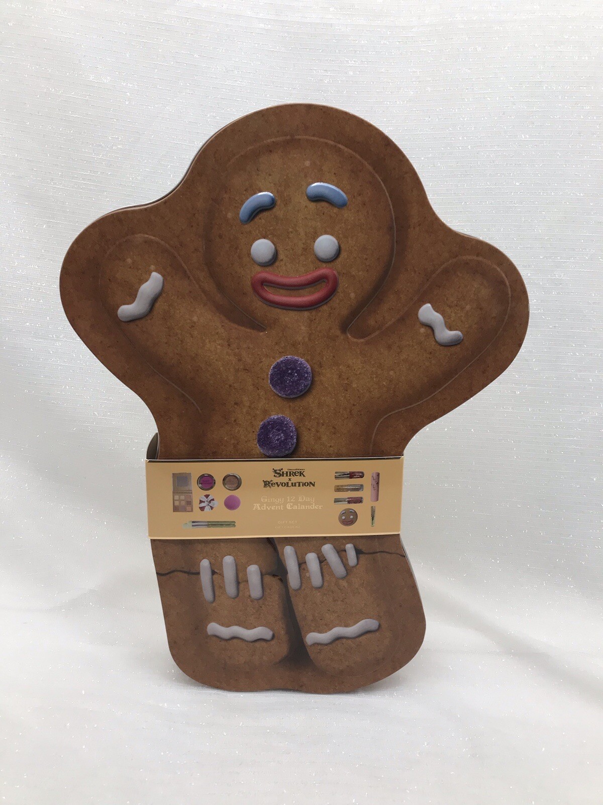 Shrek X Revolution Gingy 12 Day Advent XMAS Calendar NEW NIB LIMITED EDITION TIN
