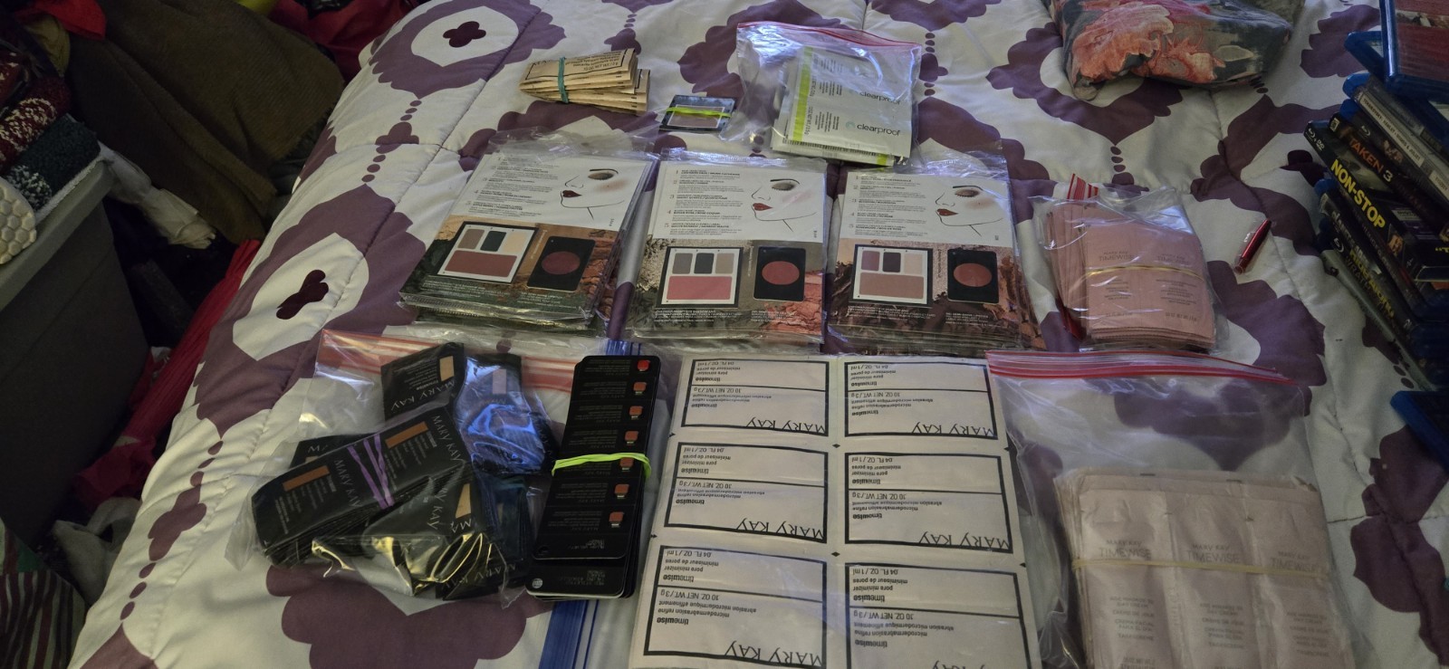 Mary Kay Lot of Assorted Samples Lines of Makeup, Timewise & Cleaners B14