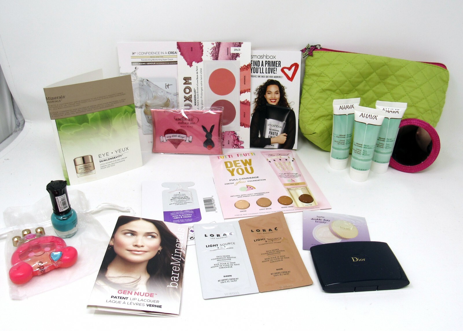 Beauty Sample Lot 19 pieces total New Buxom, Too Faced, Smashbox, Clinique +