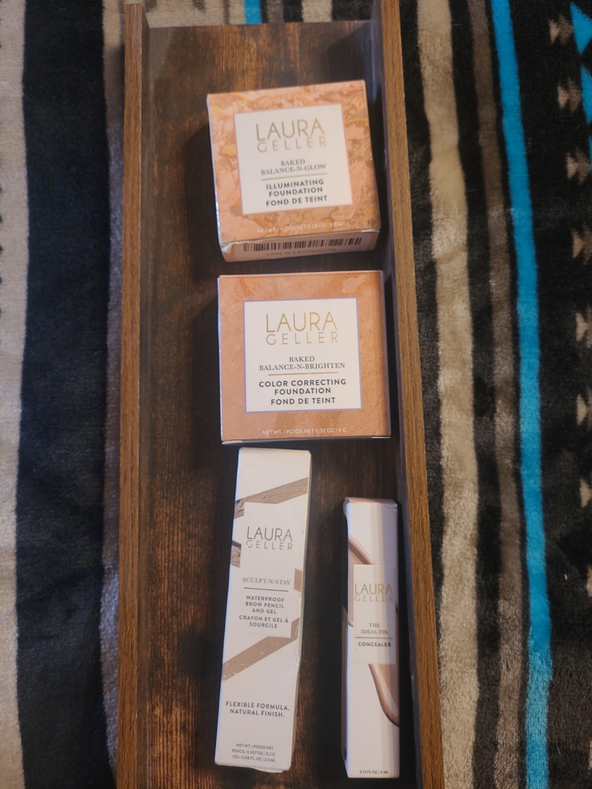 4pc Laura Geller Makeup Lot- NEW Foundation, Conceler, Brow Pencil