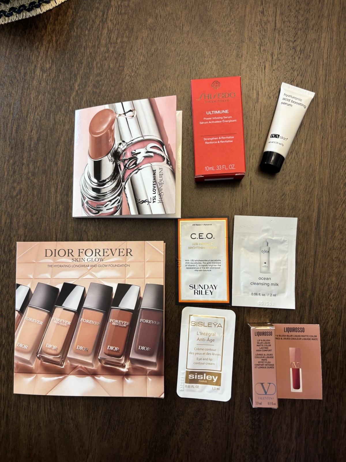 Nordstrom Beauty Samples Dior YSL Shiseido PCA Sunday Riley Sisley Sample Size