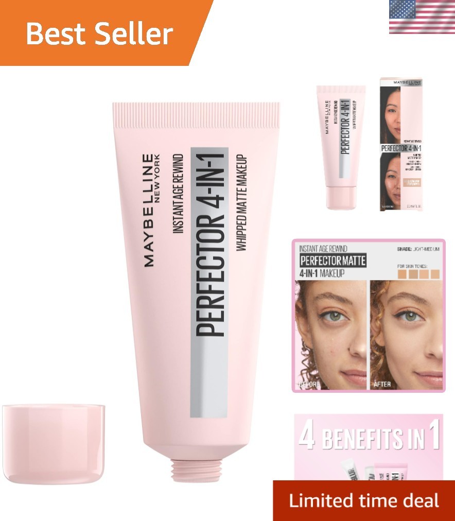 Instant Age Rewind Instant Perfector 4-In-1 Matte Makeup, 02 Light/Medium, 1 …