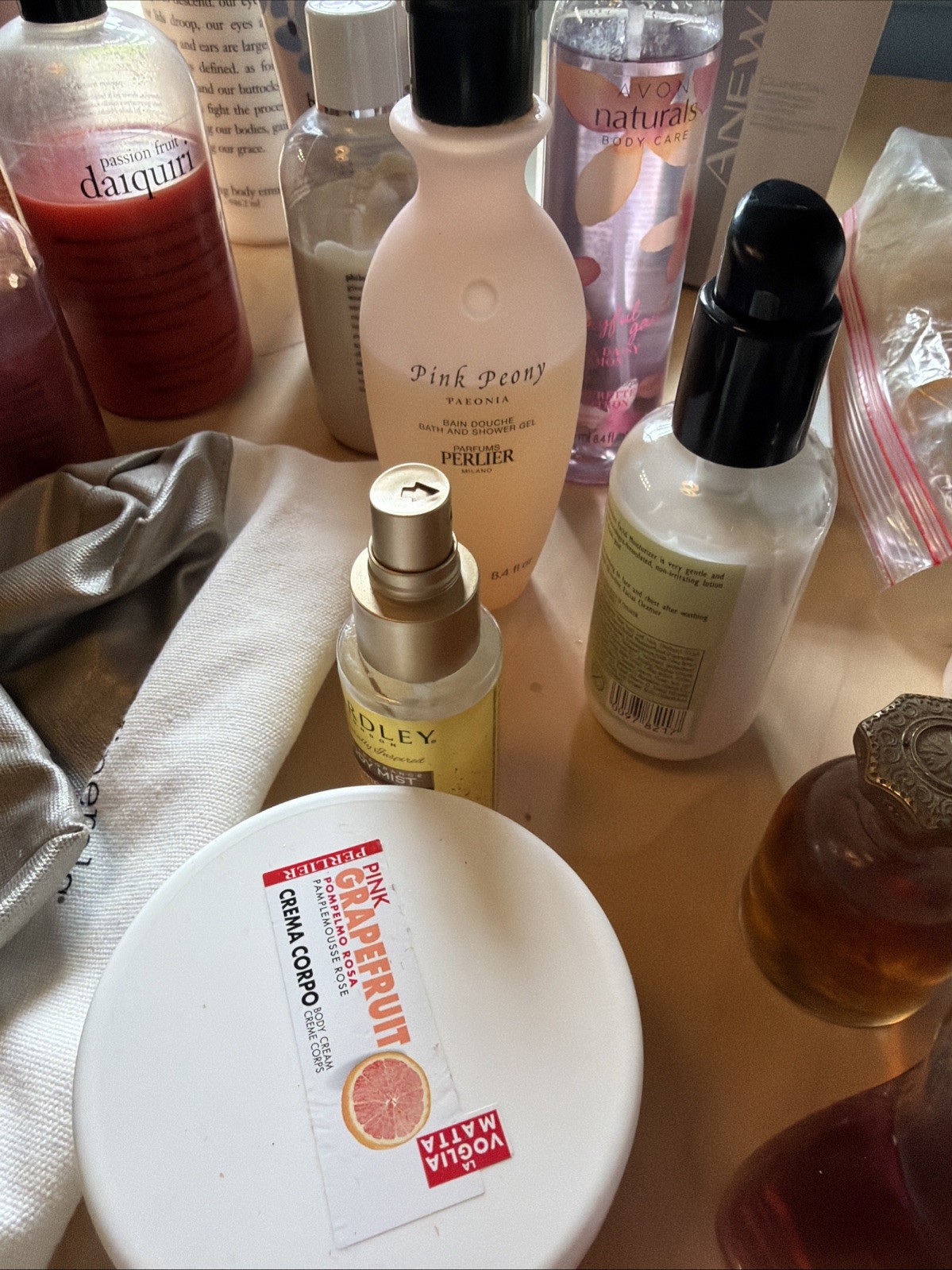 Mixed Beauty Supply Lot – Ed Hardy, Philosophy, Bigelow, Perfumes, Avon, Taylor