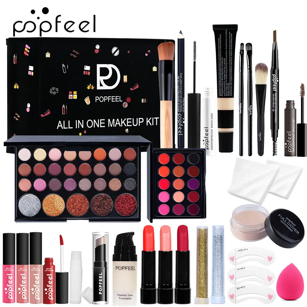 POPFEEL All In One Makeup Kit, Gift for Girls Teen Women include Eyeshadow.