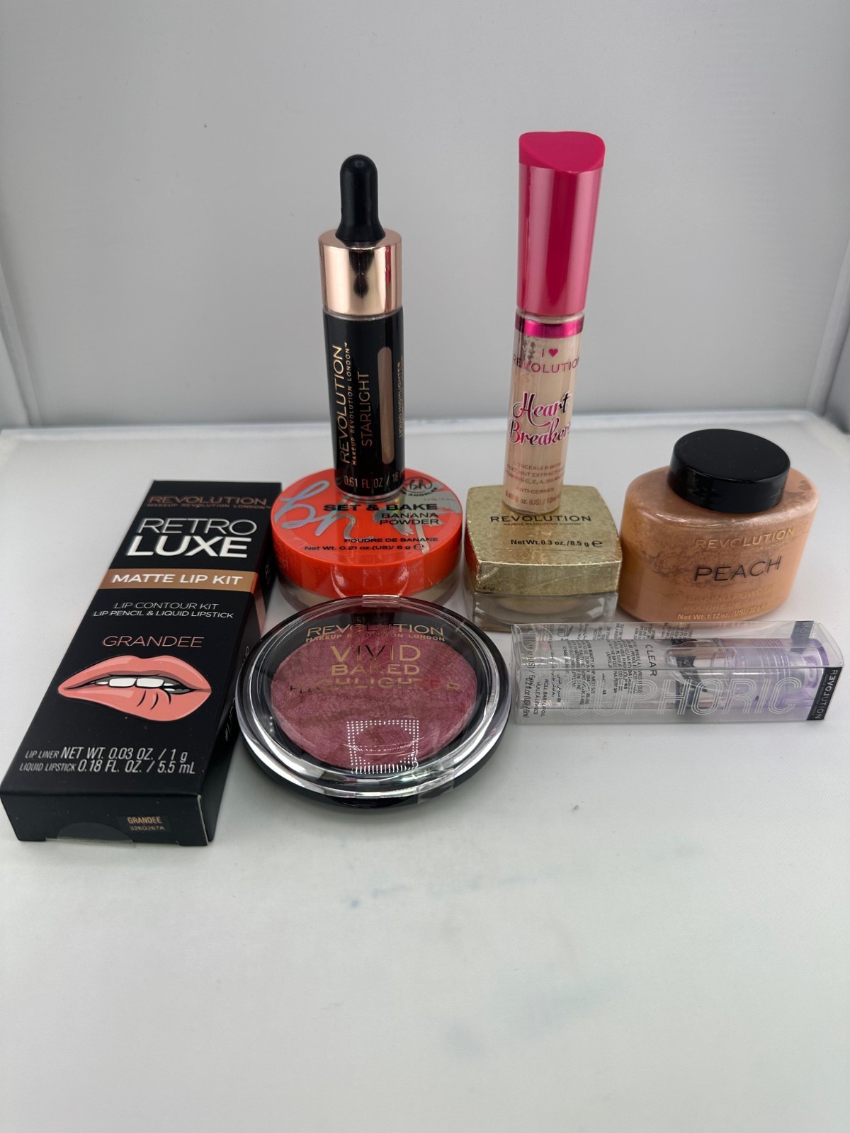 Makeup revolution MIX PACK OF 8 BEAUTY PRODUCTS – CHECK DESCRIPTION