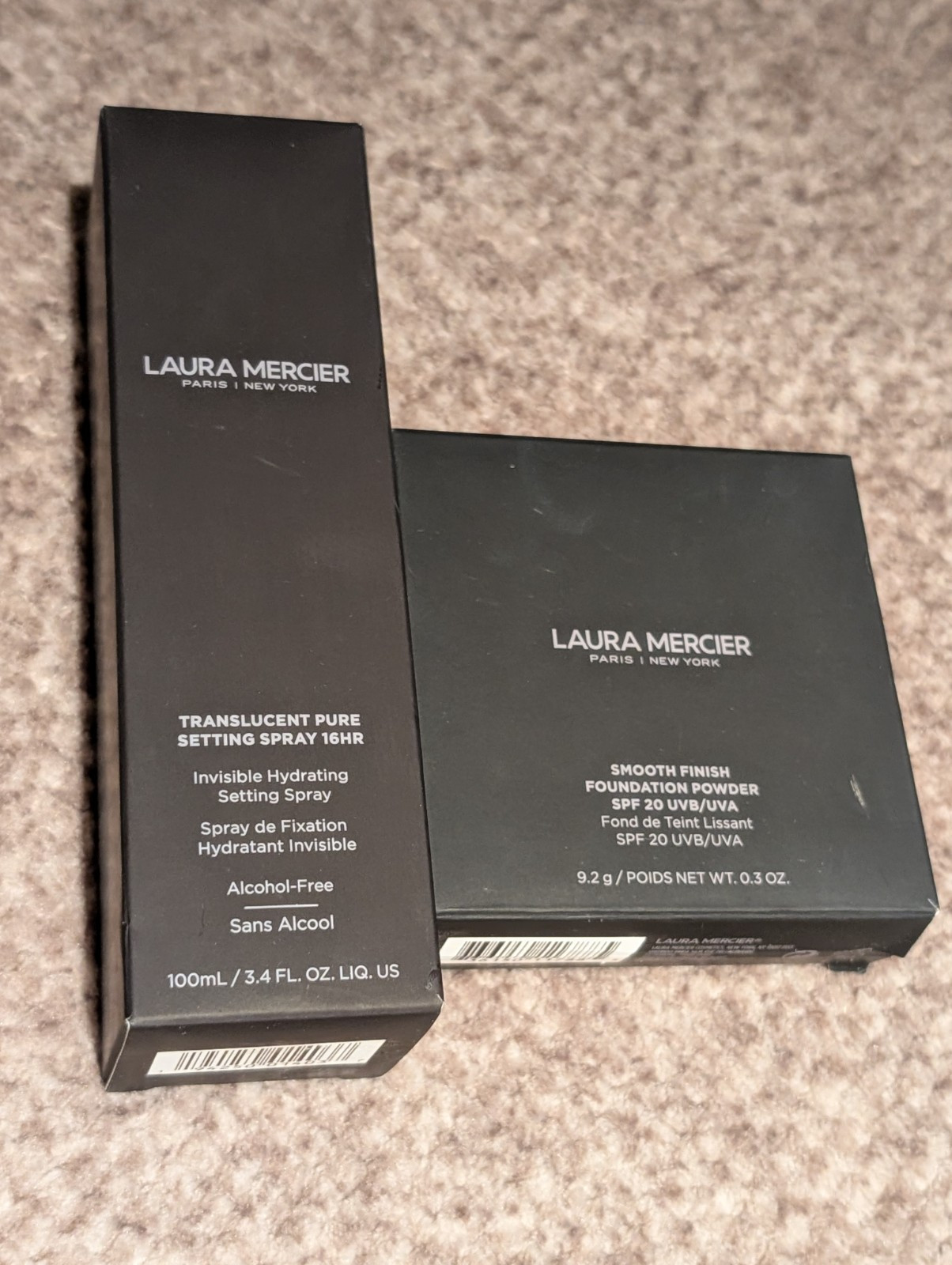Lot of 2 Laura Mercier Foundation Powder & Translucent Pure Setting Spray