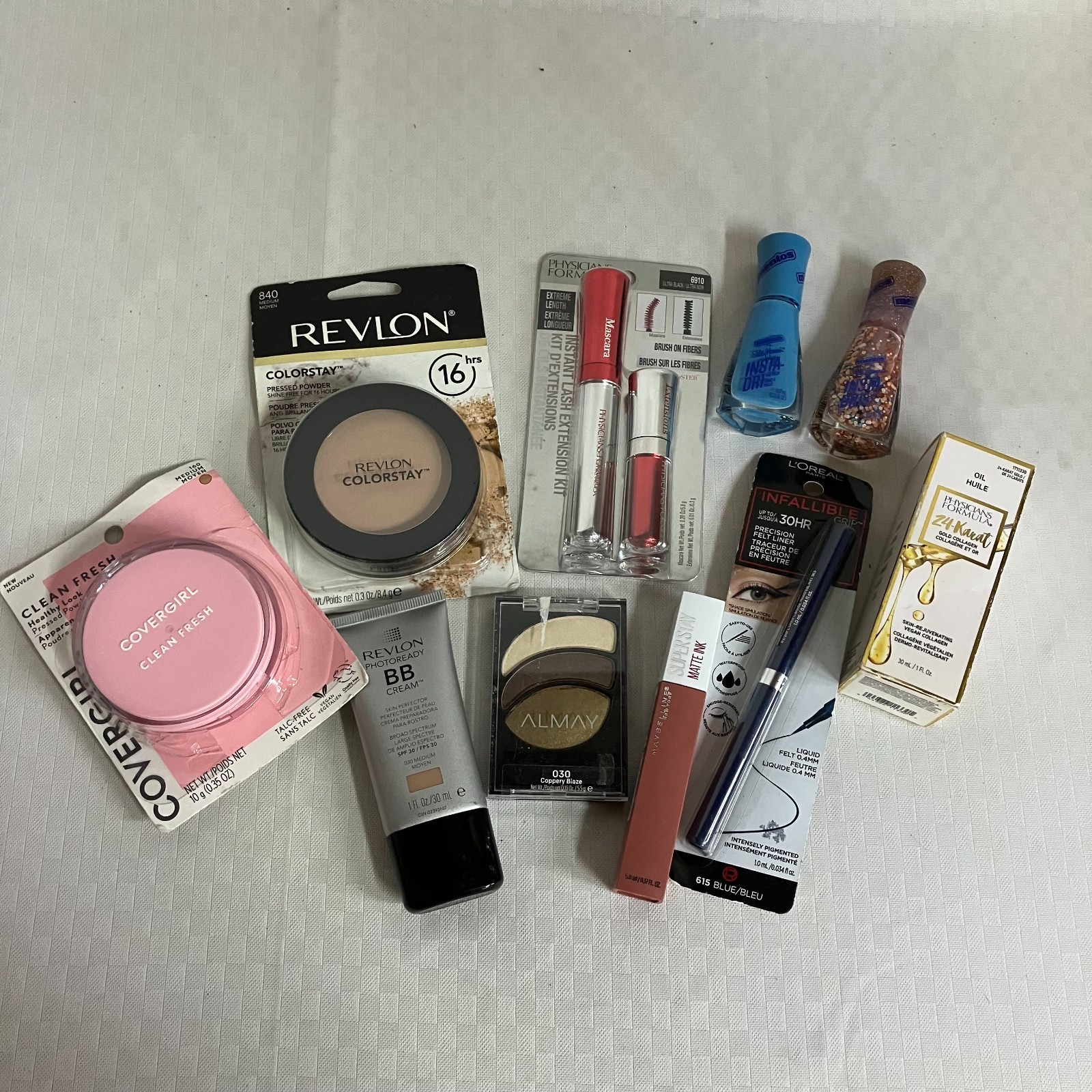 Revlon Maybelline L’Oréal Almay CoverGirl Kit 10-Piece Makeup Set New