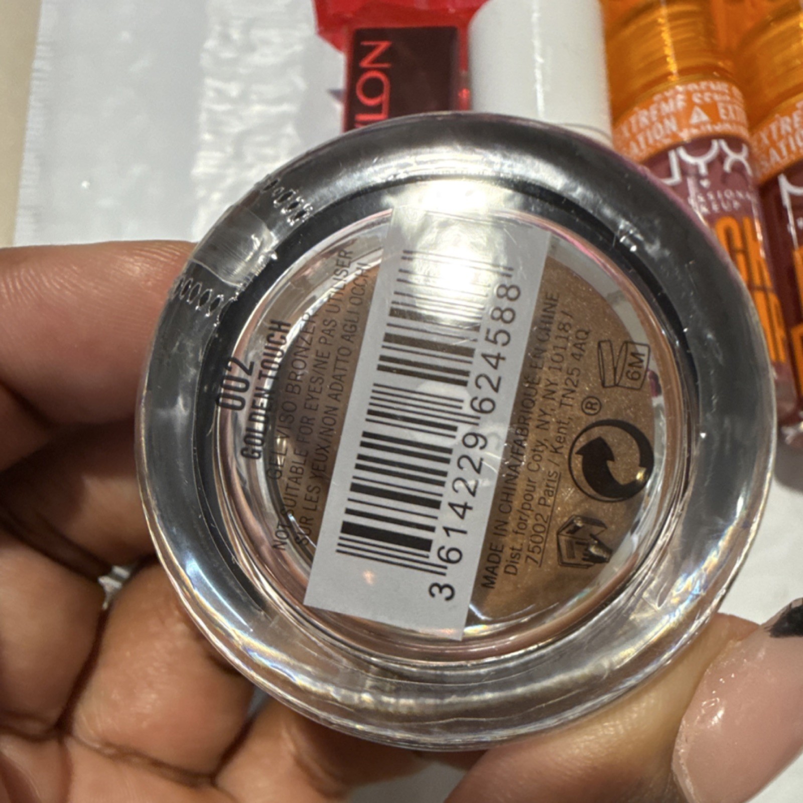 Rimmel Jelly Bronzer 002, Revlon Satin Ink, Almay Tint 130, NYX Duck Plump, Ful…