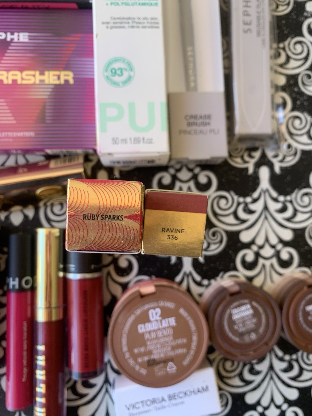 NWT Huge Lot Huda Mac Morphe Hourglass Kosas Fenty Kaja Lip Mascara Eyeshadows