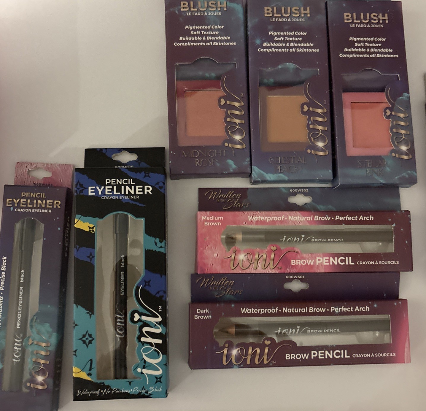 Ioni Makeup/Beauty Bundle Lot Of 25 New In Box!